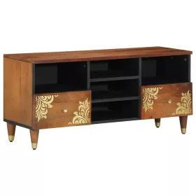   TV szekrény fiókkal Barna 100 x 33.5 x 46 cm Tömör mangófa