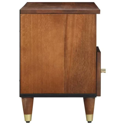 TV szekrény fiókkal Barna 100 x 33.5 x 46 cm Tömör mangófa