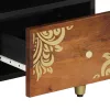 TV szekrény fiókkal Barna 100 x 33.5 x 46 cm Tömör mangófa