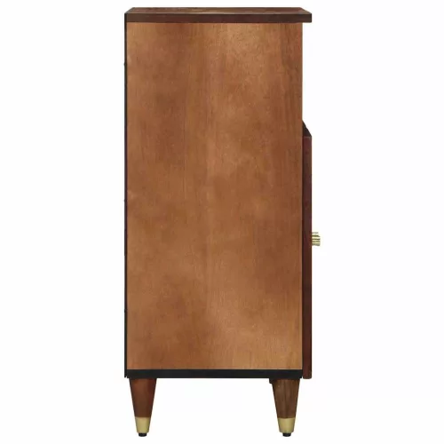 Széf polcokkal tárolóval Barna 60 x 33.5 x 75 cm Tömör mangófa