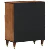 Széf polcokkal tárolóval Barna 60 x 33.5 x 75 cm Tömör mangófa
