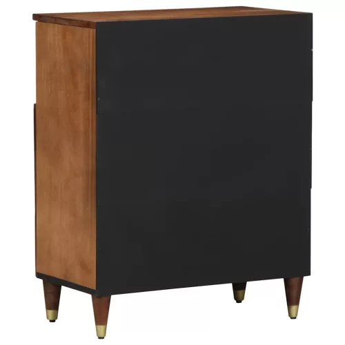 Széf polcokkal tárolóval Barna 60 x 33.5 x 75 cm Tömör mangófa
