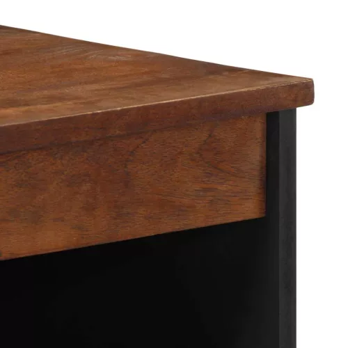 Széf polcokkal tárolóval Barna 60 x 33.5 x 75 cm Tömör mangófa