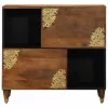 Széf polcokkal tárolóval Barna 80 x 33.5 x 75 cm Tömör mangófa