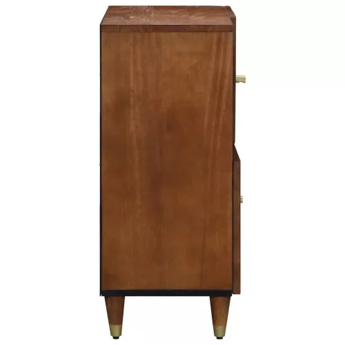 Széf polcokkal tárolóval Barna 80 x 33.5 x 75 cm Tömör mangófa
