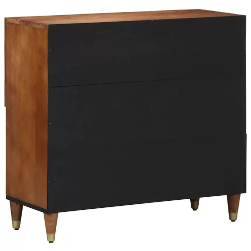 Széf polcokkal tárolóval Barna 80 x 33.5 x 75 cm Tömör mangófa