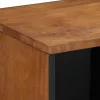 Széf polcokkal tárolóval Barna 80 x 33.5 x 75 cm Tömör mangófa