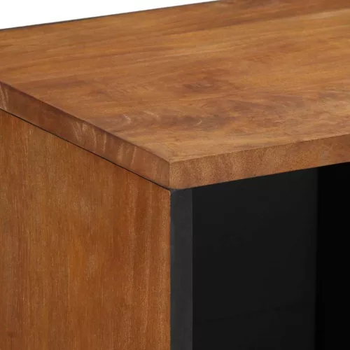 Széf polcokkal tárolóval Barna 80 x 33.5 x 75 cm Tömör mangófa