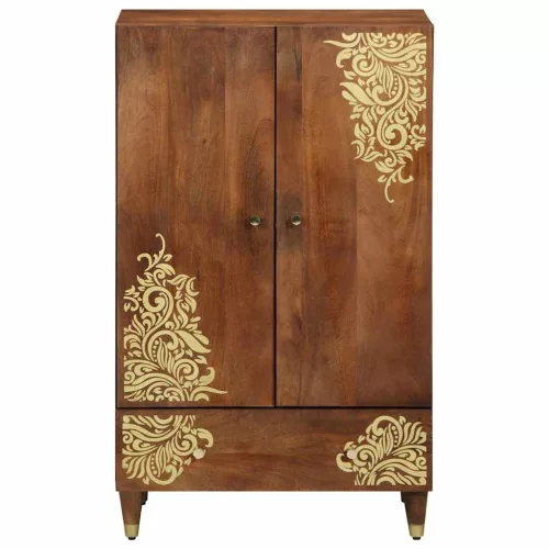 Magasfiú polcokkal Barna 60 x 33,5 x 100 cm Tömör mangófa