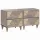 Éjjeliszekrény 2 pcs Szürke 40 x 33 x 46 cm tömör mangófa