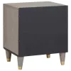 Éjjeliszekrény 2 pcs Szürke 40 x 33 x 46 cm tömör mangófa