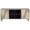 TV szekrény Szürke és Arany 105 x 33.5 x 46 cm Tömör mangófa