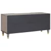 TV szekrény Szürke és Arany 105 x 33.5 x 46 cm Tömör mangófa