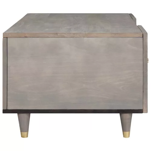 Dohányzóasztal Szürke 100 x 54 x 40 cm tömör mangófa
