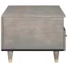 Dohányzóasztal fiókkal Szürke 80 x 54 x 40 cm tömör mangófa