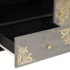 TV szekrény Szürke és Arany 105 x 33.5 x 46 cm Tömör mangófa