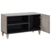 TV szekrény Szürke és Arany 80 x 31.5 x 46 cm Tömör mangófa