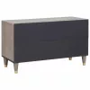 TV szekrény Szürke és Arany 80 x 31.5 x 46 cm Tömör mangófa