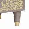 TV szekrény Szürke és Arany 80 x 31.5 x 46 cm Tömör mangófa