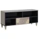 TV szekrény Szürke és Arany 100 x 33.5 x 46 cm Tömör mangófa