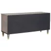 TV szekrény Szürke és Arany 100 x 33.5 x 46 cm Tömör mangófa
