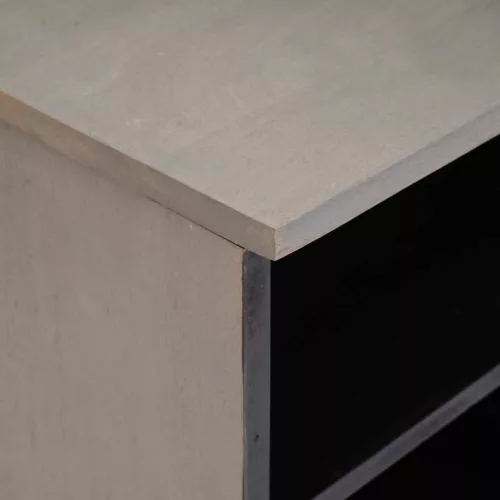 TV szekrény Szürke és Arany 100 x 33.5 x 46 cm Tömör mangófa