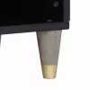 TV szekrény Szürke és Arany 100 x 33.5 x 46 cm Tömör mangófa