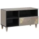 TV szekrény Szürke és Arany 80 x 33.5 x 46 cm Tömör mangófa
