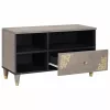 TV szekrény Szürke és Arany 80 x 33.5 x 46 cm Tömör mangófa