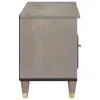 TV szekrény Szürke és Arany 80 x 33.5 x 46 cm Tömör mangófa
