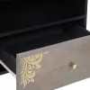 TV szekrény Szürke és Arany 80 x 33.5 x 46 cm Tömör mangófa