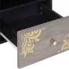TV szekrény Szürke és Arany 100 x 33.5 x 46 cm Tömör mangófa