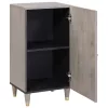 Széf polcokkal Szürke és Arany 40 x 33.5 x 75 cm Tömör mangófa