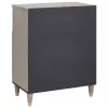Széf polcokkal Szürke és Arany 60 x 33.5 x 75 cm Tömör mangófa