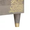 Széf polcokkal Szürke és Arany 80 x 33.5 x 75 cm Tömör mangófa