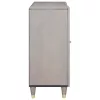 Széf polcokkal Szürke és Arany 90 x 33.5 x 75 cm Tömör mangófa