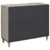 Széf polcokkal Szürke és Arany 90 x 33.5 x 75 cm Tömör mangófa