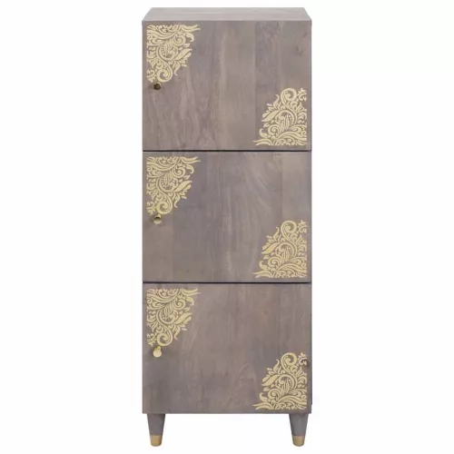 Magasfiú Szürke és Arany 40 x 33.5 x 110 cm Tömör mangófa