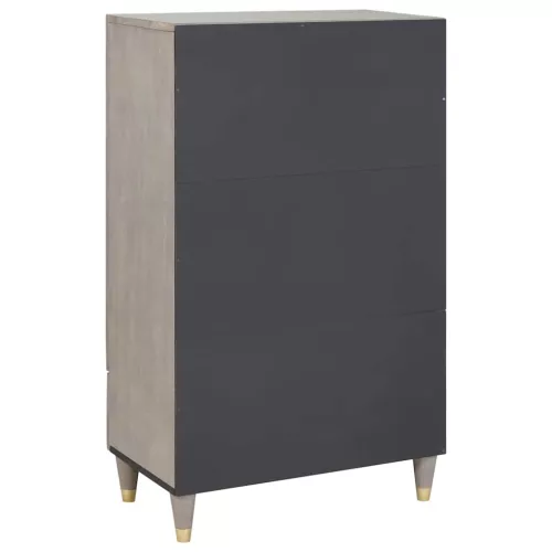 Magasfiú Szürke és Arany 60 x 33,5 x 100 cm Tömör mangófa