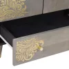 Magasfiú Szürke és Arany 60 x 33,5 x 100 cm Tömör mangófa