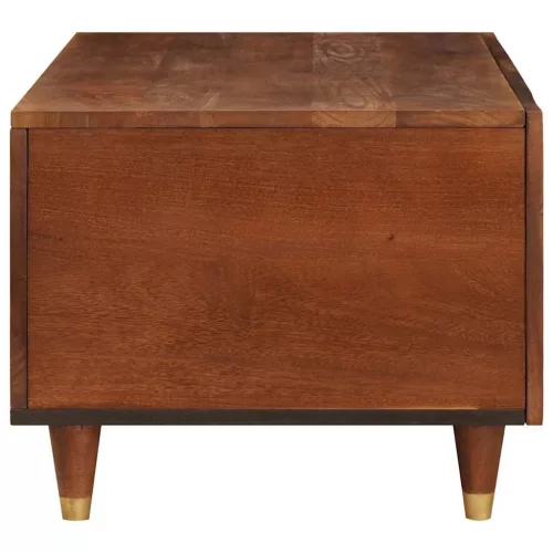 Dohányzóasztalok Barna 80 x 50 x 40 cm Kanna és tömör mango fa