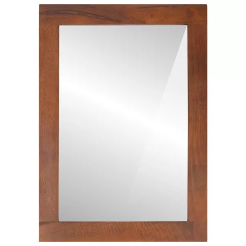Tükör barna és ezüst 50 x 70 cm Szilárd mangófűrész áru, üveg