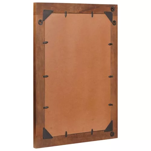 Tükör barna és ezüst 50 x 70 cm Szilárd mangófűrész áru, üveg