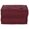 Maroon szövet moduláris puff 70x70x36