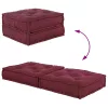 Maroon szövet moduláris puff 70x70x36