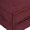Maroon szövet moduláris puff 70x70x36