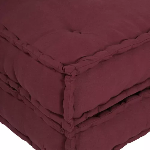 Maroon szövet moduláris puff 70x70x36