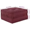 Maroon szövet moduláris puff 70x70x36