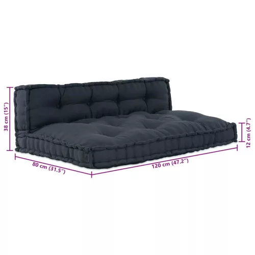 Pallet Sofa Párna Antracit szövet