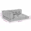 Pallet Sofa Párna Szürke szövet